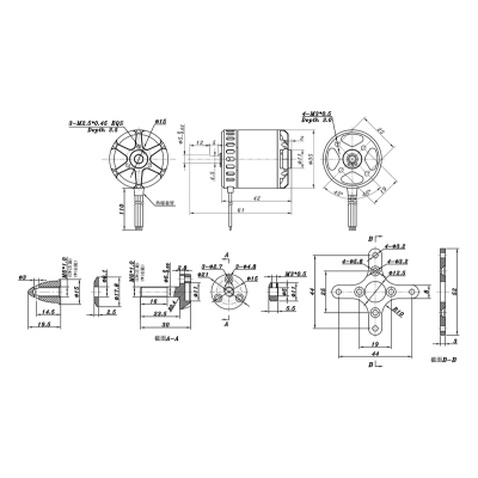 Двигун для дрона SunnySky X2820 V3 KV570 motor white+blue shell individual package (X2820-570KV)