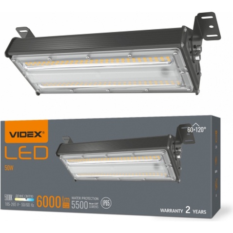 Світильник Videx висотний лінійний  50W 5000K 220V (VL-HB022-0505B)