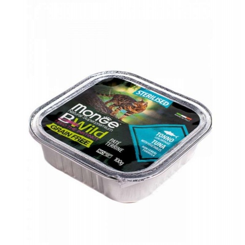 Паштет для котів Monge BWild Grain Free Wet Tuna Sterilised Cat 100 г (8009470012898)