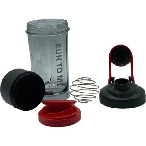 Шейкер спортивний Casno 600 мл KXN-1199 з вінчиком Сірий/Червоний (KXN-1199_Grey/Red)