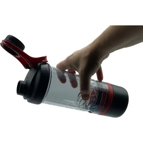 Шейкер спортивний Casno 600 мл KXN-1199 з вінчиком Сірий/Червоний (KXN-1199_Grey/Red)