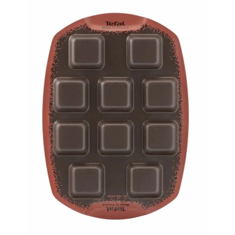 Форма для випікання Tefal PerfectBake, 10 форм, квадратний, 21х29см, алюміній, коричневий (J5734502)