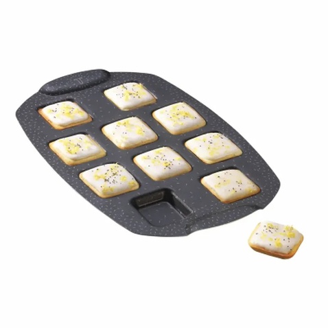 Форма для випікання Tefal PerfectBake, 10 форм, квадратний, 21х29см, алюміній, коричневий (J5734502)