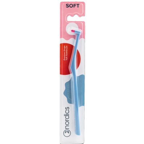 Зубна щітка Nordics Single Tuft Soft Blue Монопучкова (3800501908037)