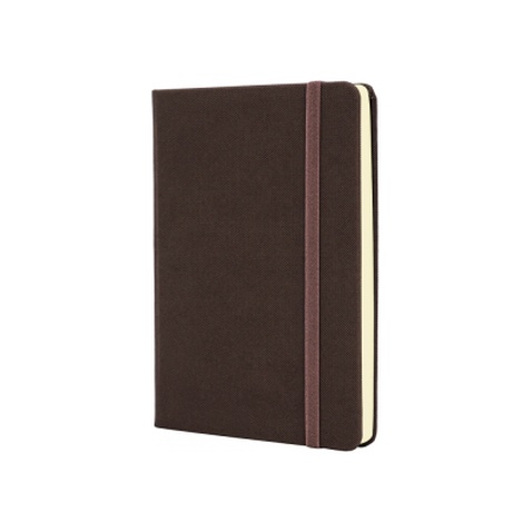 Книга записна Optima А6 SQUARE, тверда обкладинка, гумка, кремовий блок лінія, коричневий (O20386-07)