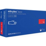 Медичні рукавички Mercator Medical Nitrylex Basic Нітрилові Неопудрені діагностичні Розмір L Сині 100 шт. (3.1007) (5906615004639/5906615035497)