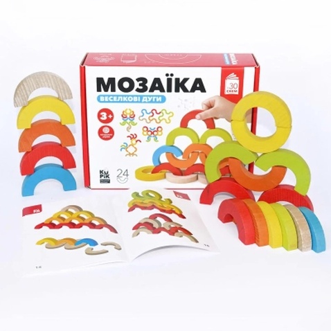 Розвиваюча іграшка Ігротеко Мозаїка ВЕСЕЛКОВІ ДУГИ 24 елементів (900507)