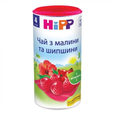 Дитячий чай HiPP з малини і шипшини 200 г (9062300104469)