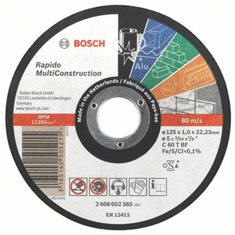 Круг відрізний Bosch Rapido Multi Construction 125x1мм (2.608.602.385)