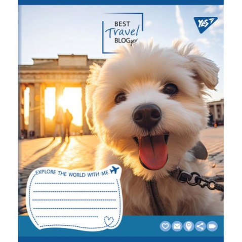 Зошит Yes Best travel blogger 24 аркушів клітинка (767012)