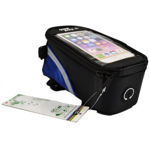 Велосумка нарамна Good Bike під смартфон 4,8 Black/Blue (94882-IS)