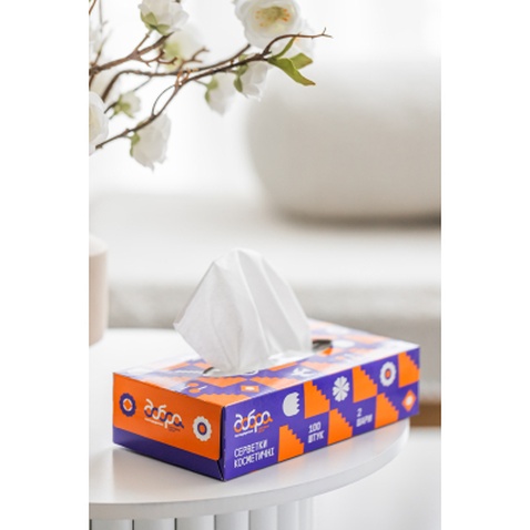 Серветки косметичні Добра Господарочка Колекція Вибійка 2 шари 100 шт. (4820086524117)