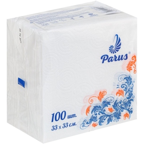 Серветки столові Parus 1 шар 33х33 см 100 шт. (4820205440243)