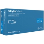 Медичні рукавички Mercator Medical Nitrylex Classic Нітрилові Неопудрені діагностичні Розмір M Сині 100 шт. (3.1010) (5906615004905)