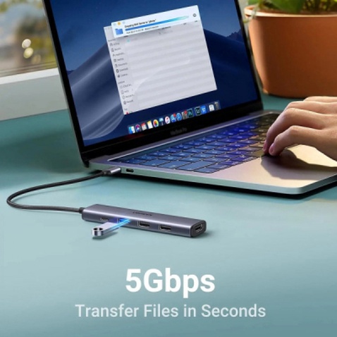 Порт-реплікатор Ugreen CM478 USB Type-C HDMI, USB/3.0, Type-C for charging PD/100W (15495)