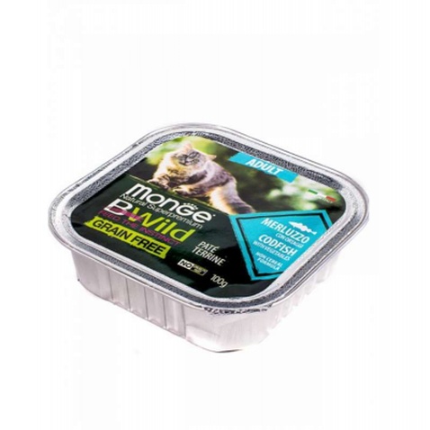 Паштет для котів Monge BWild Grain Free Wet Cod Fish Adult Cat 100 г (8009470012867)