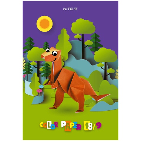 Кольоровий папір Kite А4 односторонній (18 аркушів/ 9 кольорів) в асортименті (K23-1250)