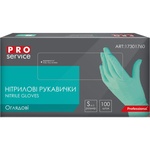 Медичні рукавички PRO service Оглядові нітрилові нестерильні неопудрені Розмір S Бірюзові 100 шт. (4823071665307)