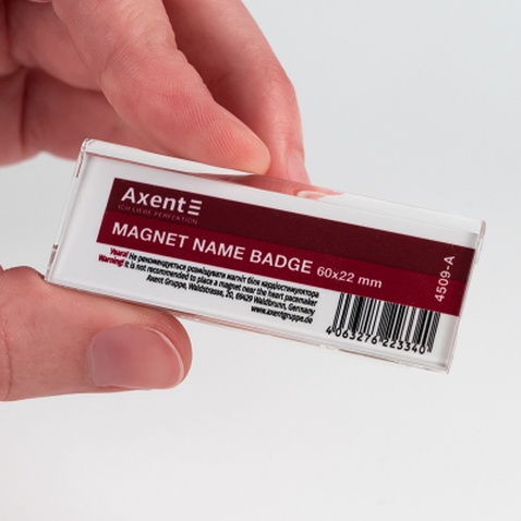 Бейдж Axent акриловий на магніті 4509 (60х22 мм) (4509-A)