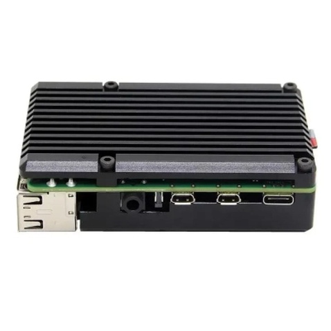 Корпус до промислового ПК Pi HUT for Raspberry Pi 4 Alu Radiator Black (TPH-002)