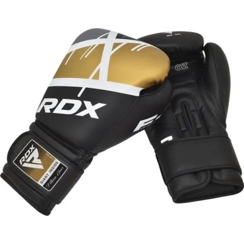 Боксерські рукавички RDX F7 Ego Black Golden 10 унцій (BGR-F7BGL-10oz)