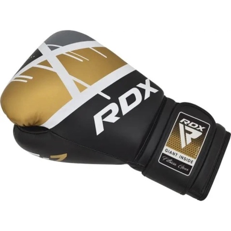 Боксерські рукавички RDX F7 Ego Black Golden 10 унцій (BGR-F7BGL-10oz)