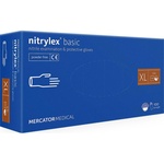 Медичні рукавички Mercator Medical Nitrylex Basic Нітрилові Неопудрені діагностичні Розмір XL Сині 100 шт. (3.1008) (5906615004714)