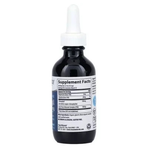 Трави Trace Minerals Ионный хлорофилл в каплях, 100 мг, Ionic Chlorophyll, 59 мл (TMR-00657)