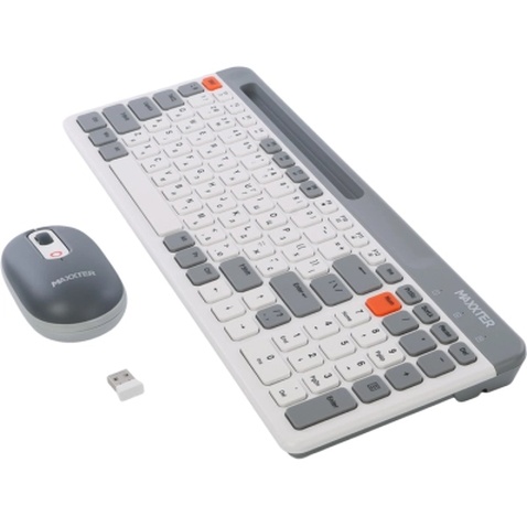 Комплект Maxxter KMS-WCM-03G-UA Wireless Gray/White (KMS-WCM-03G-UA)