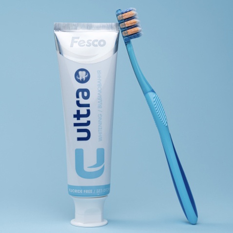 Зубна щітка Fesco Ultra Multi Brush Soft Блакитна (4820204702083)