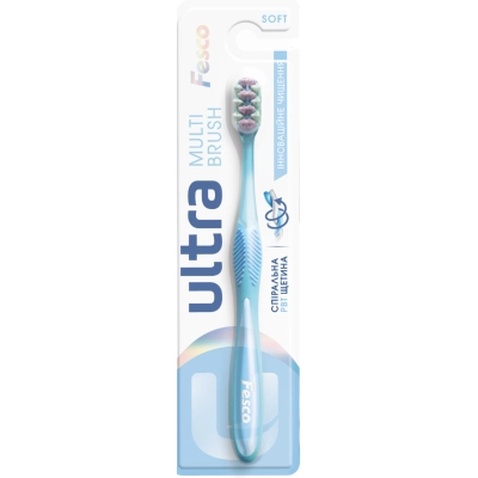 Зубна щітка Fesco Ultra Multi Brush Soft Блакитна (4820204702083)
