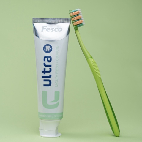 Зубна щітка Fesco Ultra Multi Brush Soft Салатова (4820204702113)