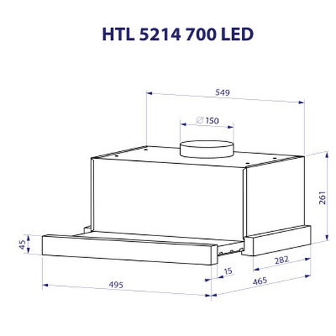 Витяжка кухонна Minola HTL 5214 BL 700 LED