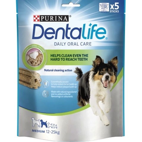 Ласощі для собак Purina DentaLife Medium Для підтримки здоров'я порожнини рота 115 г (7613035379794)