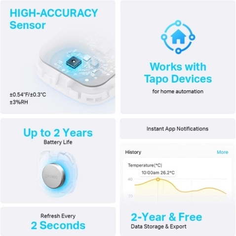 Датчик температури TP-Link та вологості Tapo T310 smart (Tapo T310)