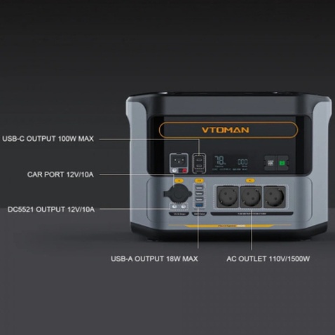 Зарядна станція Vtoman FlashSpeed 1500 PB-58 1500W 1548Wh (FlashSpeed 1500)