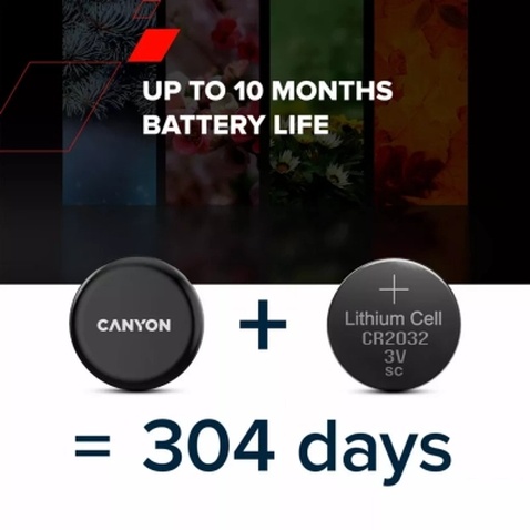 Пошукова система Canyon OnTag 1 Anti-Lost Smart Tracker iOS Black 4-pack (CNE-4XPT01BB)