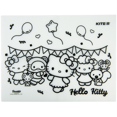 Підкладка настільна Kite силіконова розмальовка Hello Kitty, 30х40см (HK22-424)