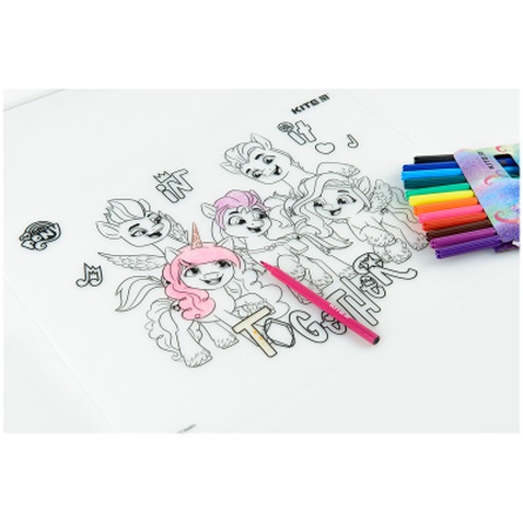 Підкладка настільна Kite силіконова розмальовка My Little Pony, 30х40см (LP22-424)