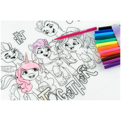 Підкладка настільна Kite силіконова розмальовка My Little Pony, 30х40см (LP22-424)
