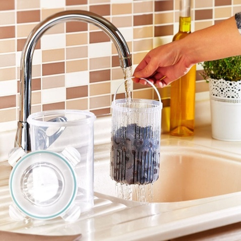 Харчовий контейнер Irak Plastik Fresh круглий 1,5 л з друшляком прозорий (5376)