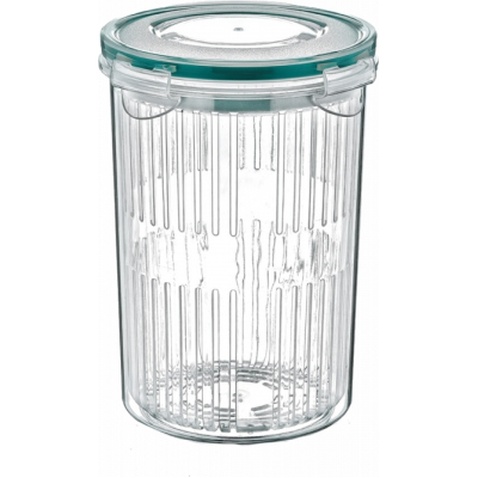 Харчовий контейнер Irak Plastik Fresh круглий 1,5 л з друшляком прозорий (5376)