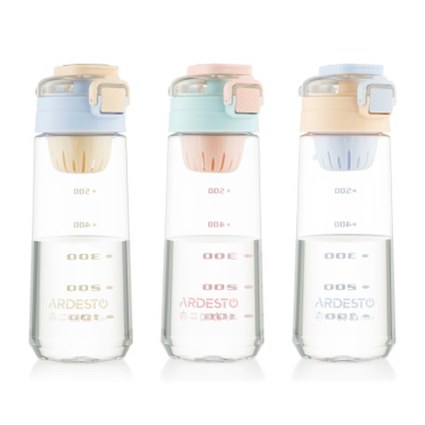 Пляшка для води Ardesto Duo 720мл блакитний, рожевий (AR2272DB)