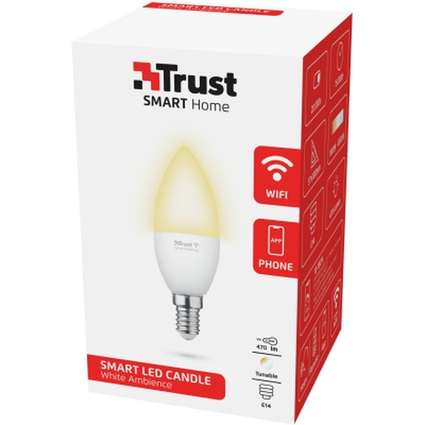 Розумна лампочка Trust E14 470 Lumen, 1800-6500k, white (71284_TRUST)