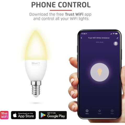 Розумна лампочка Trust E14 470 Lumen, 1800-6500k, white (71284_TRUST)