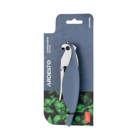 Штопор Ardesto Gemini, 13.3 см, нержавіюча сталь, пластик, синій (AR2476B)