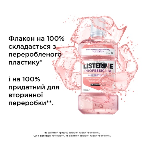 Ополіскувач для порожнини рота Listerine Professional Захист ясен+ 500 мл (3574661860503)