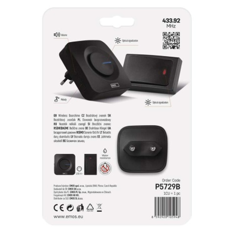 Дверний дзвінок EMOS бездротовий EMOS P5729B (P5729B)