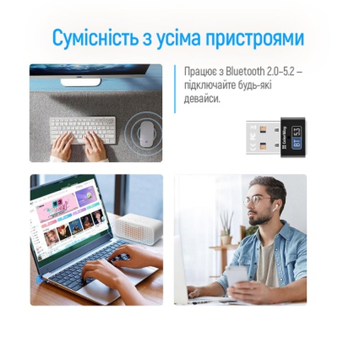 Bluetooth-адаптер ColorWay BT 5.3 (CW-AD-BT53)
