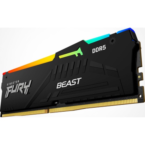 Модуль пам'яті для комп'ютера DDR5 64GB 5600 MHz Beast RGB EXPO Black Kingston Fury (ex.HyperX) (KF556C40BBA-64)